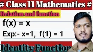 Identity Function #identityfunction #viralvideo #class 11#maths #important #relation&function #trend