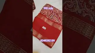 550 free shipping//fancy georgette Rettapet border saree//whatsapp 8248292189