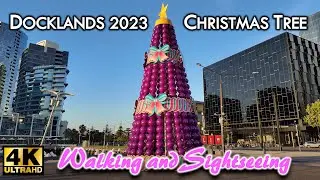 DOCKLANDS CHRISTMAS TREE 2023 WATERFRONT MARINA PROMENADE THE CITY OF MELBOURNE VICTORIA AUSTRALIA
