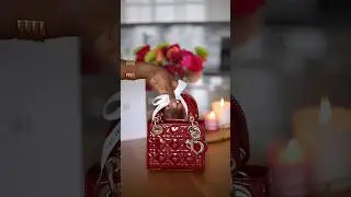 Red Patent Mini Lady Dior #styleshorts #bagstyle #handbag #unboxing #blackgirlmagic #luxurybag