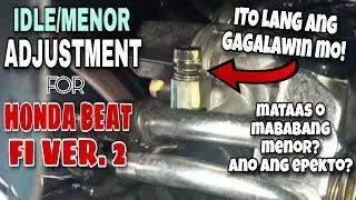 Paano mag adjust ng Idle o Menor sa Honda Beat FI Version 2 | DIY Maintenance