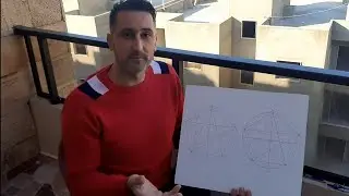 طريقة رسم شكل هندسي خماسي و نجمة خماسية