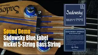 Sadowsky Blue Label Nickel 5-String Bass String Sound Demo (no talking)