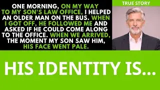 I helped an older man on the bus—my son went pale the moment he saw him