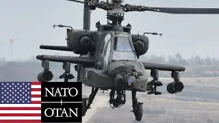 Армия США, НАТО. Ударные вертолеты AH-64D Apache Longbow. Военные учения в Германии.