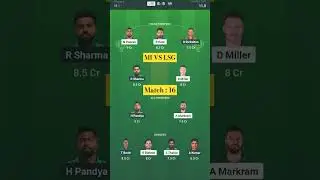 MI VS LSG | Best Grand League Team | #todaymatch #mivslsg #iplmatch
