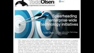 Todd Olsen, Project Management Professional - Candidate Introduction