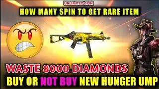 Free Fire New Weapon Royal - UMP Hunger | Wasting My 8K diamonds On  Free Fire UMP Hunger Weapon
