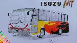 ISUZU MT Old Model Bus Art | Pure Classic Model Fire Paint Bus Art | Bus Lover || BD Art Valley