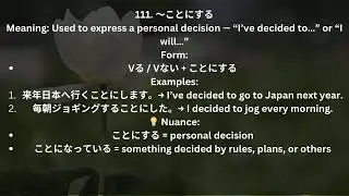 Japanese grammar points for JLPT N3 NAT N3 Soumatome Grammer Book 90 - 126  Grammer points Explained