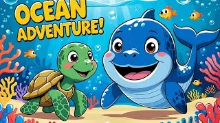 Turtle and the Whale 🐢🐋 | Fun Ocean Adventure Song for Kids | Original Cartoon Music Video