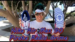 Nike Air Max 90 Pirate Radio Grime Sneaker Review!  Only in UK Super Cool Materials SaintsKickz LA