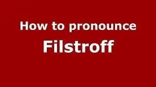 How to pronounce Filstroff (French/France) - PronounceNames.com
