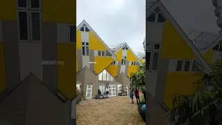 Innovative cube houses in the Dutch port city of Rotterdam. #shortvideo #travel #short #cubehouse