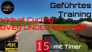 Gef&uuml;hrtes 60 Minuten Indoor Cycling Workout OVER UNDER | 3 x 8min @ 80&ndash;115% FTP | M&uuml;nchner Land
