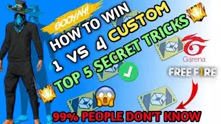 HOW TO WIN 1 VS 4 OR SOLO VS SQUAD IN CUSTOM OR CLASH SQUAD RANKED||TOP 5 TIPS || FREEFIRE ||SCOPE X