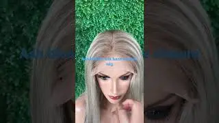 Customized 4x5 hand tied 130% density silk base closure wig ash blonde color