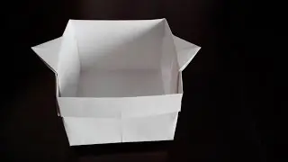 Коробочка с ручками оригами, Origami box with handles