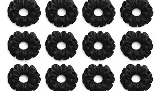 Pretty black scrunchies || XL size || scrunchies how to make #black #scrunchies #xlsize #howtomake