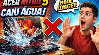 ACER NITRO 5 NÃO LIGA, ÁGUA E NOTEBOOK NÃO COMBINA, DEIXE SEU COPO DE ÁGUA LONGE DO NOTEBOOK