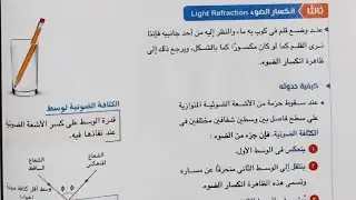 انكسار الضوء الجزء 1 ومعنى الكثافه الضوئي فيزياء 2ث مع حل اسئله اختبر نفسك كتاب الامتحان 2023