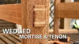 Satisfying! Making a Wedged Mortise and Tenon Joint by Hand / super simple