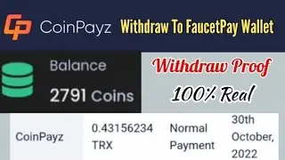 Withdraw proof in Coinpayz website | Withdrawal Request faucetpay wallet | Earn free tokens real