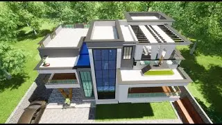 Design of Best Balcony in a Modern Building Design Using ArchiCAD Part 8