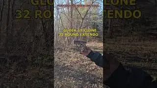 TAURUS G3C WITH 50 ROUND CLIP VS GLOCK 17 CLONE 32 ROUND MAG DUMP IN THE NC WOODS
