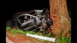 Winterbach [WN]: *Horrorcrash* - VW Golf kracht frontal gegen Baum - Fahrer stirbt | News Berglen