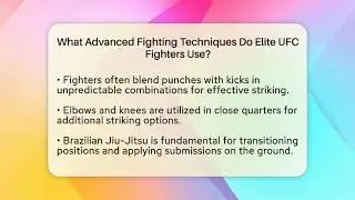 What Advanced Fighting Techniques Do Elite UFC Fighters Use? - Fighting Arts Lab