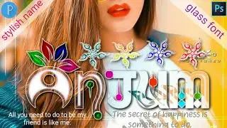 how to make glass font name editing pixellab ps touch
