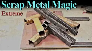 Making an extreme shop table for knifemaking. Scrap metal magic!