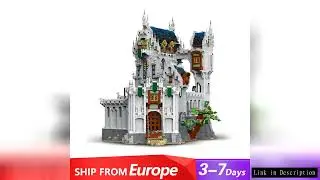 Medieval Castle House Modular Buildings Blocks European City Streert View Architecture Brick Model K