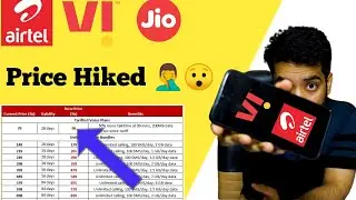 Airtel And VI Recharge Plans Price Increased 😯 | Airtel, Jio, VI New Plans
