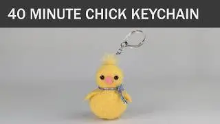 🐥 Needle Felt This Adorable Yellow Chick Keychain in Under 40 Minutes! (FAQ #5 Part 2) 🐥