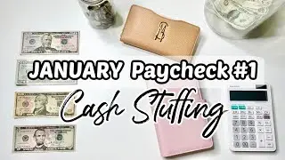 First Cash Envelope Stuffing 2023 | JAN 2023 LOW INCOME BUDGET | Budget With Me | MONETS MONEY