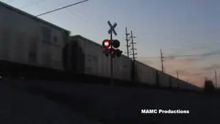 CN 5780 empty unit coal train under the sunset Paducah, KY