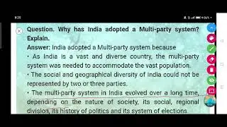 Why has India adopted a Multi-party system? Explain.