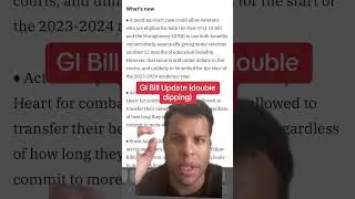 #greenscreen GI Bill update #army #navy #marines #airforce #coastguard #nationalguard #gonzotx #vete