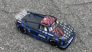 Arrma Infraction V2 parking lot bash and little drift