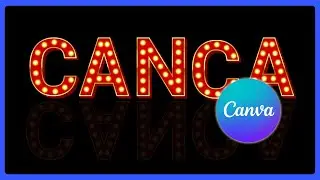 Как создать винтажную вывеску с лампочками в Canva