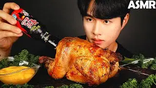 ASMR WHOLE ROTISSERIE CHICKEN MUKBANG | COOKING & NO TALKING EATING SOUNDS
