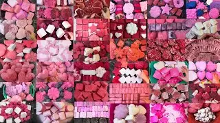 Red ❤️ pink 🩷 crispy chalk melting new edit asmr @ASMRgymchalkIndonesia #satisfying #chalkcrushing 