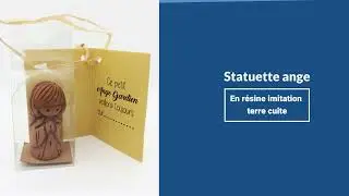Pr&eacute;sentation produit. Statuette ange 4 cm id&eacute;ale en cadeau de naissance ou bapt&ecirc;me