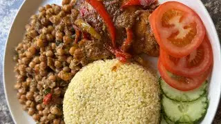 Chickpeas, Bulgur Wheat and  Pot Roast Chicken Recipe!