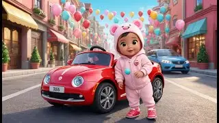 Red Car&rsquo;s New Year City Ride | Kids Car Adventure Song | Holiday City Nursery Rhyme