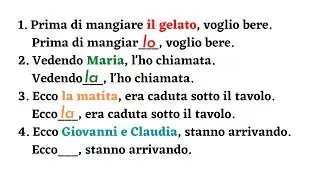 Italian attached pronouns | Object pronouns | Grammar class level A2/B1 | Learn italian free lessons