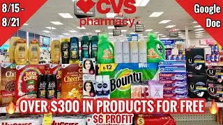 CVS Free & Cheap Coupon Deals & Haul | 8/15 - 8/21 |OVER $300 IN PRODUCTS FOR FREE + MONEY MAKER! 🙌🏽