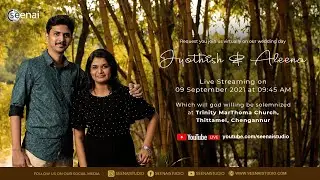 Jyothish & Aleena  Wedding Live | Kerala Christian Wedding | Seenai Studio